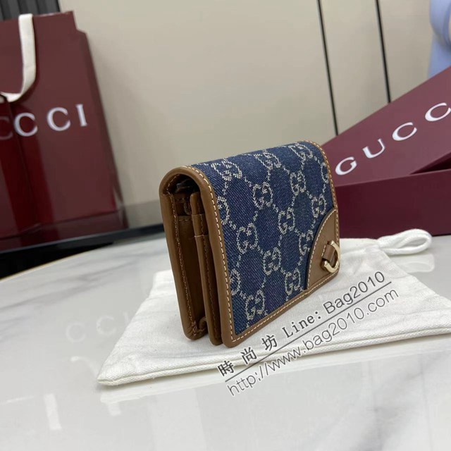 Gucci專櫃古馳最新款短夾錢包翻蓋短錢夾 jh2770型號：820692